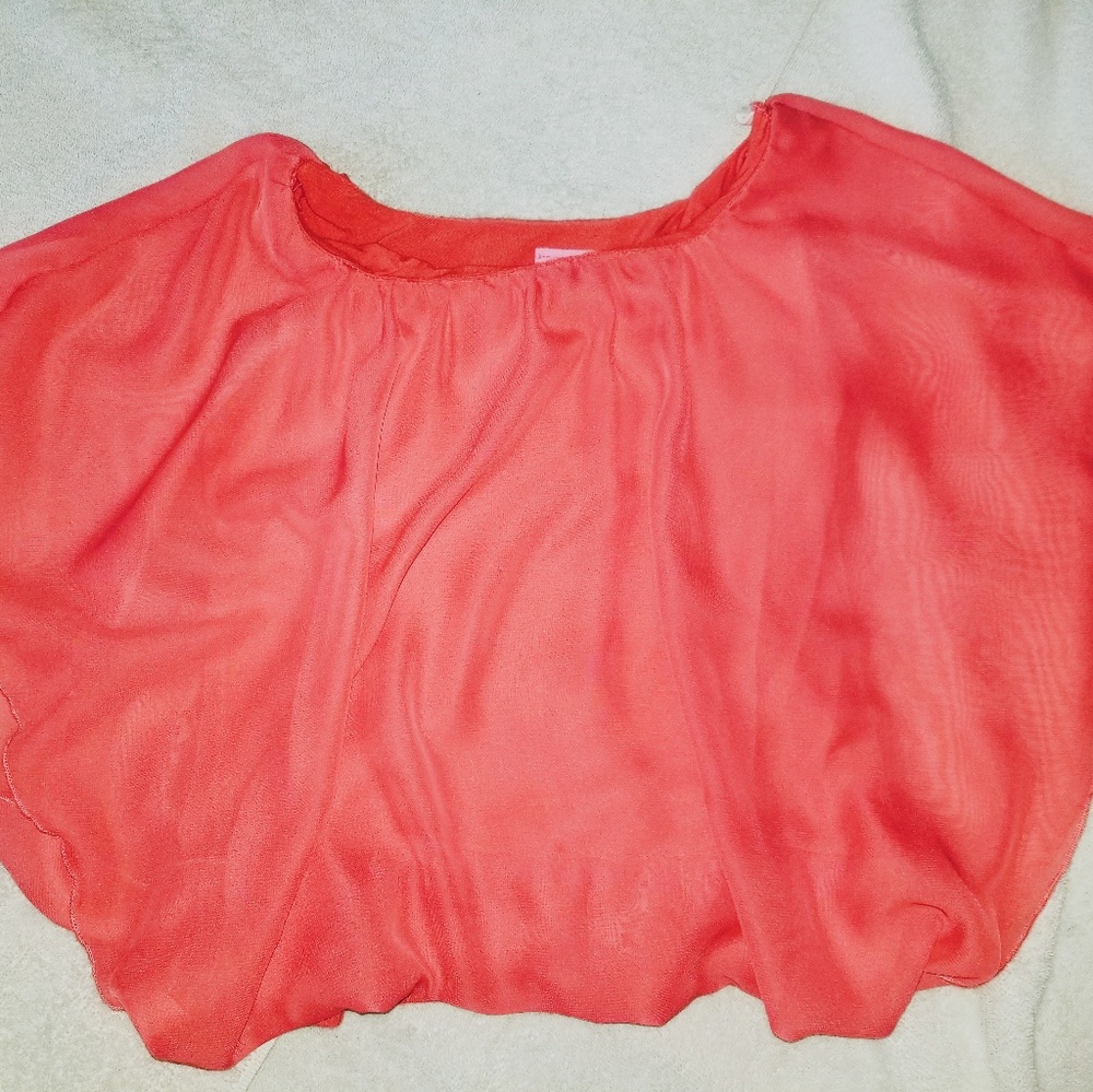 Orange silk shirt